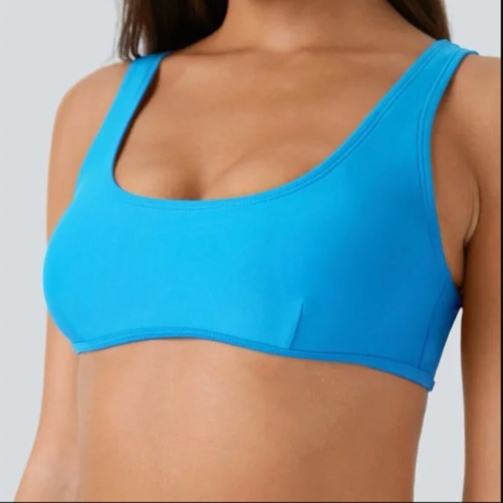 Halara Solid U Neck Bikini Top Swimsuit XXS